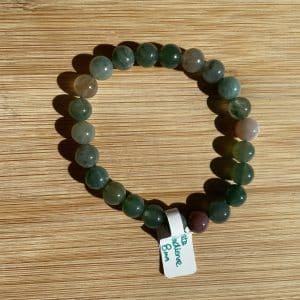 lithothérapie, pierres fines, pierres naturelles, bien-entre, bijoux, fait main, Bracelet Lou - Agate Indienne 8mm