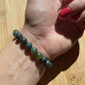 lithothérapie, pierres fines, pierres naturelles, bien-entre, bijoux, fait main, Bracelet Lou - Jaspe Héliotrope 8mm