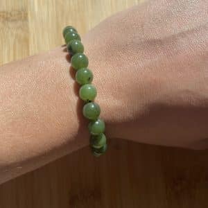 lithothérapie, pierres fines, pierres naturelles, bien-entre, bijoux, fait main, Bracelet Lou - Jade Néphrite "A" 8mm