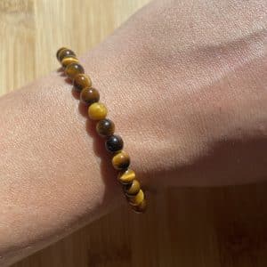 lithothérapie, pierres fines, pierres naturelles, bien-entre, bijoux, fait main, Bracelet Lou - Oeil de tigre 6mm