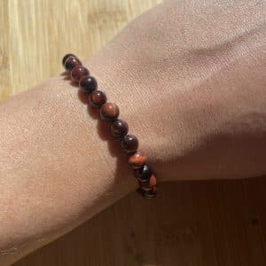 lithothérapie, pierres fines, pierres naturelles, bien-entre, bijoux, fait main, Bracelet Lou - Oeil de Taureau 6mm