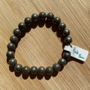 lithothérapie, pierres fines, pierres naturelles, bien-entre, bijoux, fait main, Bracelet Lou - Pyrite 8mm