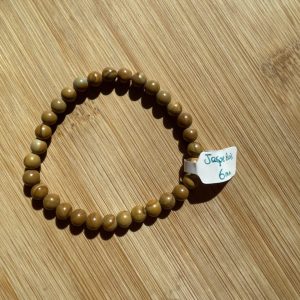 lithothérapie, pierres fines, pierres naturelles, bien-entre, bijoux, fait main, Bracelet Lou - Jaspe Bois 6mm