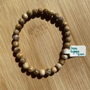 lithothérapie, pierres fines, pierres naturelles, bien-entre, bijoux, fait main, Bracelet Lou - Jaspe Paysage 6mm