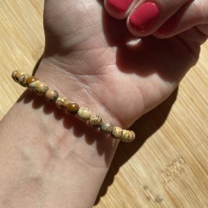 lithothérapie, pierres fines, pierres naturelles, bien-entre, bijoux, fait main, Bracelet Lou - Jaspe Paysage 6mm