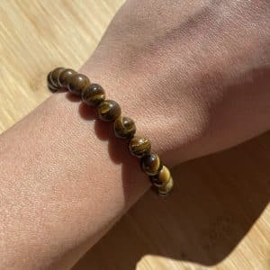 lithothérapie, pierres fines, pierres naturelles, bien-entre, bijoux, fait main, Bracelet Lou - Oeil de Fer 8mm