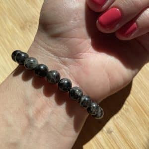 lithothérapie, pierres fines, pierres naturelles, bien-entre, bijoux, fait main, Bracelet Lou - Biotite 8mm