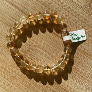 lithothérapie, pierres fines, pierres naturelles, bien-entre, bijoux, fait main, Bracelet Lou - Citrine Chauffée 8mm