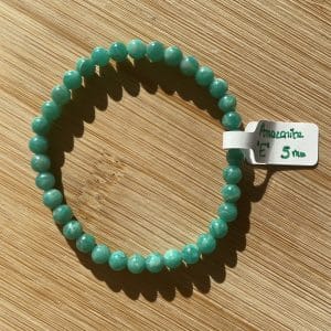 lithothérapie, pierres fines, pierres naturelles, bien-entre, bijoux, fait main, Bracelet Lou - Amazonite "E" 5mm