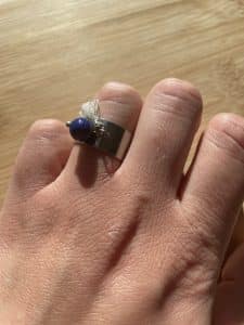 lithothérapie, pierres fines, pierres naturelles, bien-entre, bijoux, fait main, Bague Isis - Lapis Lazuli 8mm argenté