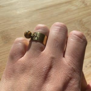 lithothérapie, pierres fines, pierres naturelles, bien-entre, bijoux, fait main, Bague Kaly - Oeil de Tigre 8mm