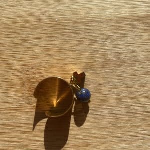 lithothérapie, pierres fines, pierres naturelles, bien-entre, bijoux, fait main, Bague Marie - Lapis Lazuli 8mm doré