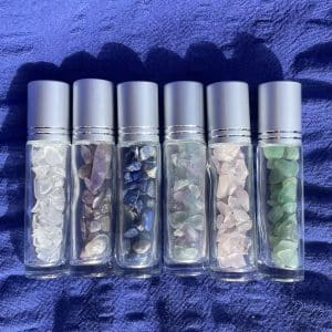 Roll-on aventurine / améthyste / cristal de roche / fluorite / Lapis lazuli - lithothérapie - aromathérapie - pierres fines -pierres naturelles