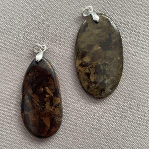 Bijoux - Lithothérapie - Pierres fines - Pierres Naturelles - Pendentif - Bronzite