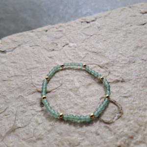 lithothérapie, pierres fines, pierres naturelles, bien-entre, bijoux, fait main, Bracelet Clary - Aventurine verte 4mm