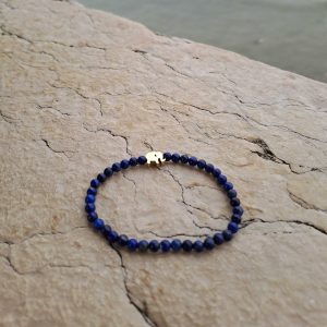 lithothérapie, pierres fines, pierres naturelles, bien-entre, bijoux, fait main, Bracelet Izzy - Lapis Lazuli 4mm Elephant