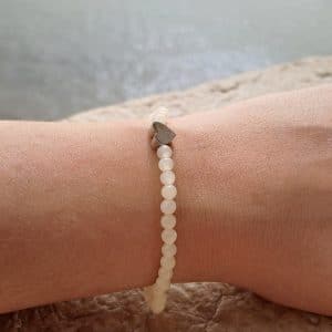 lithothérapie, pierres fines, pierres naturelles, bien-entre, bijoux, fait main, Bracelet Léna - Calcite Jaune 4mm Coeur