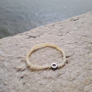 lithothérapie, pierres fines, pierres naturelles, bien-entre, bijoux, fait main, Bracelet Léna - Calcite Jaune 4mm Sun