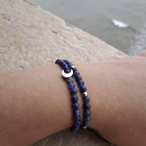 lithothérapie, pierres fines, pierres naturelles, bien-entre, bijoux, fait main, Bracelet Léna et Sophie - Sodalite 4mm
