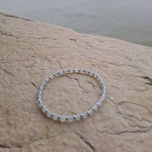 lithothérapie, pierres fines, pierres naturelles, bien-entre, bijoux, fait main, Bracelet Maé - Aigue Marine 4mm